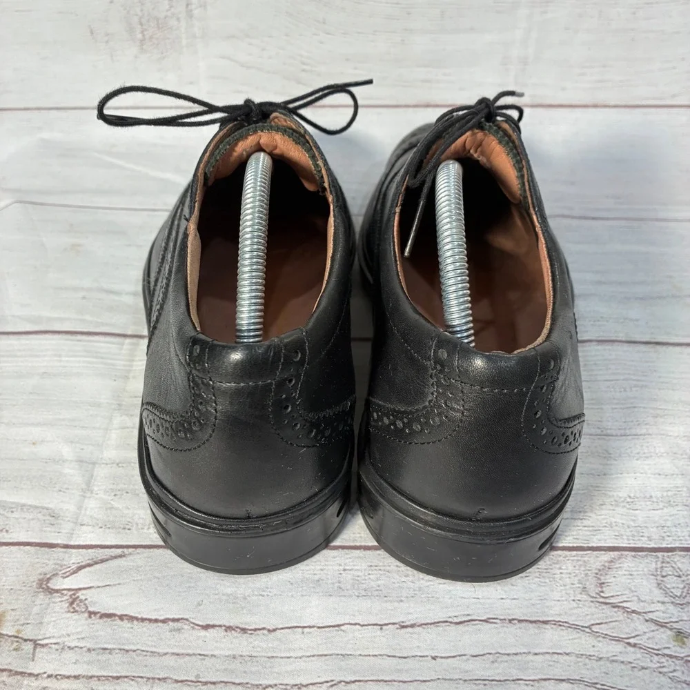 Rockport Signature Wingtip Oxford Mens 9W‎ Black Leather Brogue